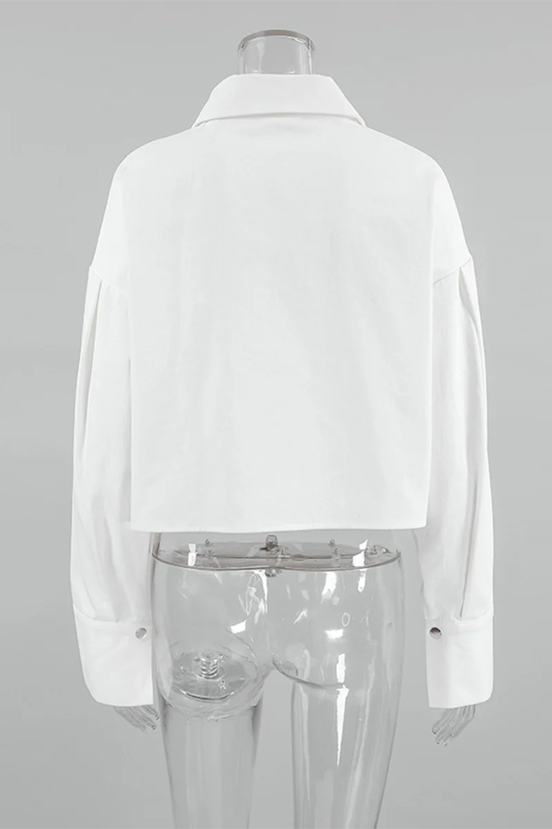 Casual Daily Buttons Turndown Collar Blouses - Panekey