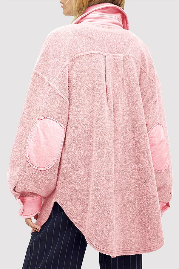 Casual Animal Print Buckle Basic Turndown Collar Outerwear - Panekey