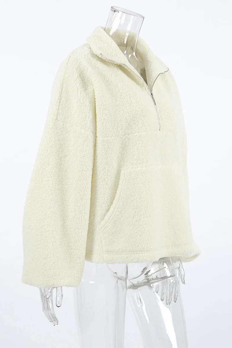 Casual Daily Pocket Zipper Turndown Collar Hoodies - Panekey