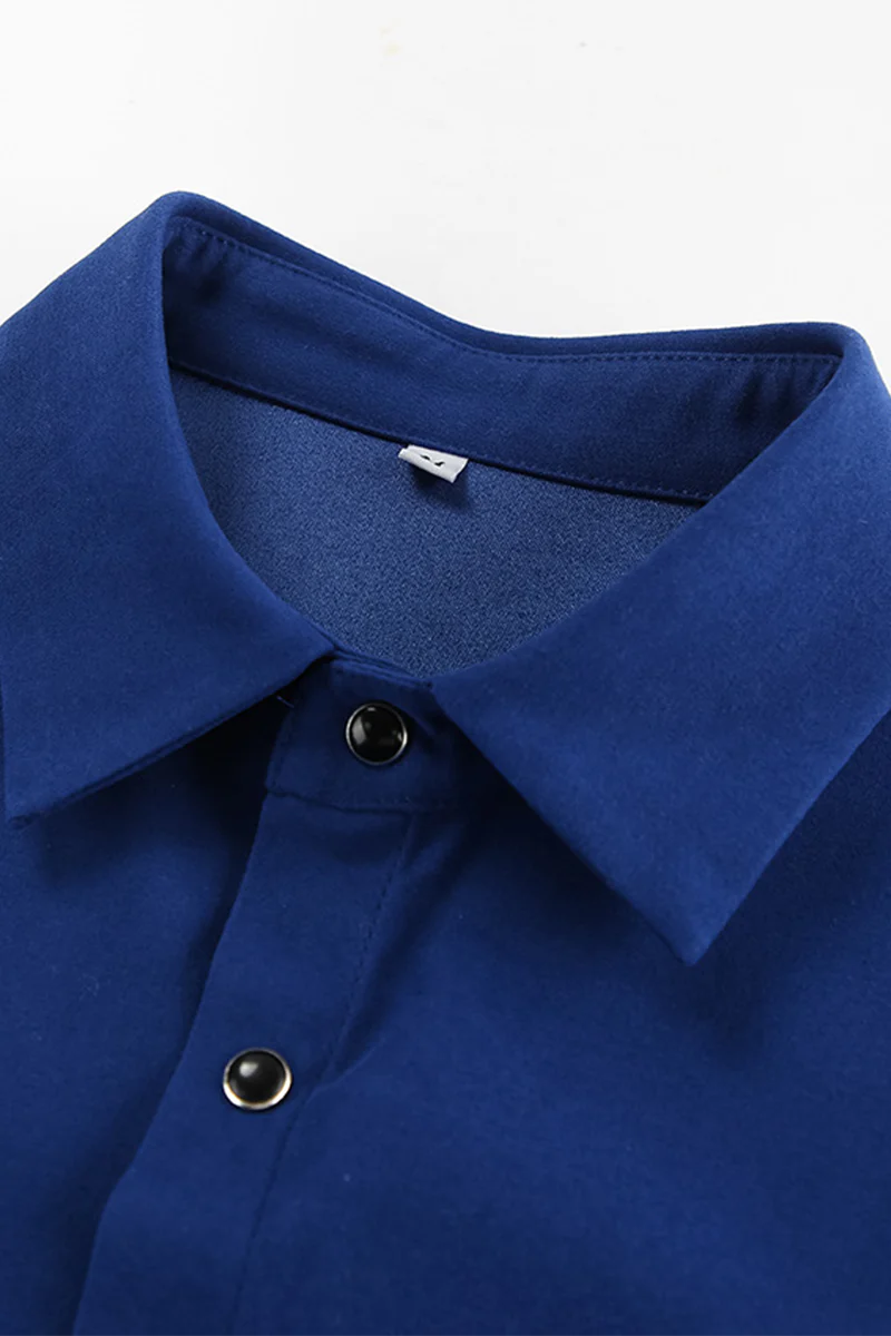 Casual Daily Buttons Turndown Collar Blouses - Panekey