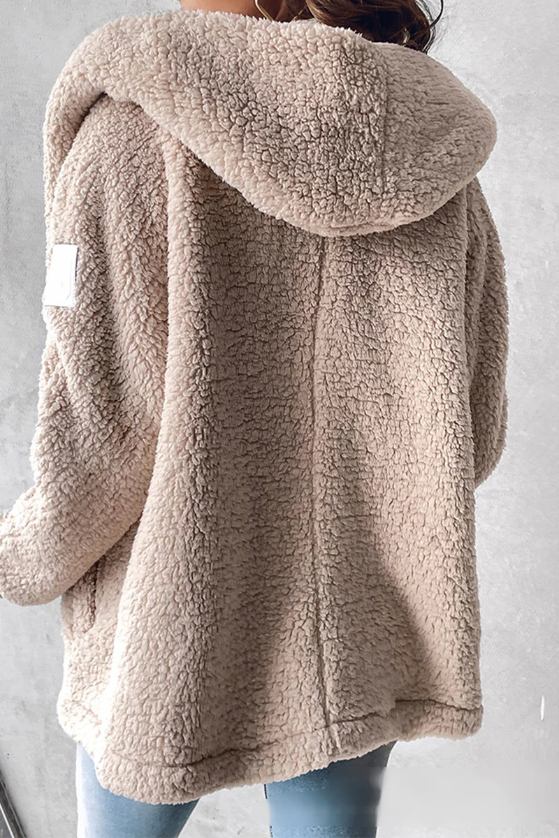 Casual Pocket Buttons Hooded Outerwear - Panekey