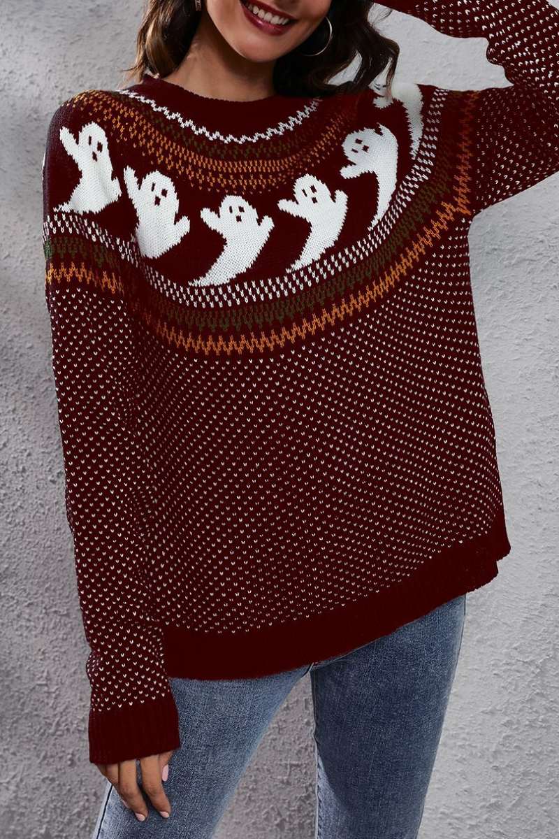 Casual Patchwork Contrast O Neck Tops(7 Colors) - Panekey