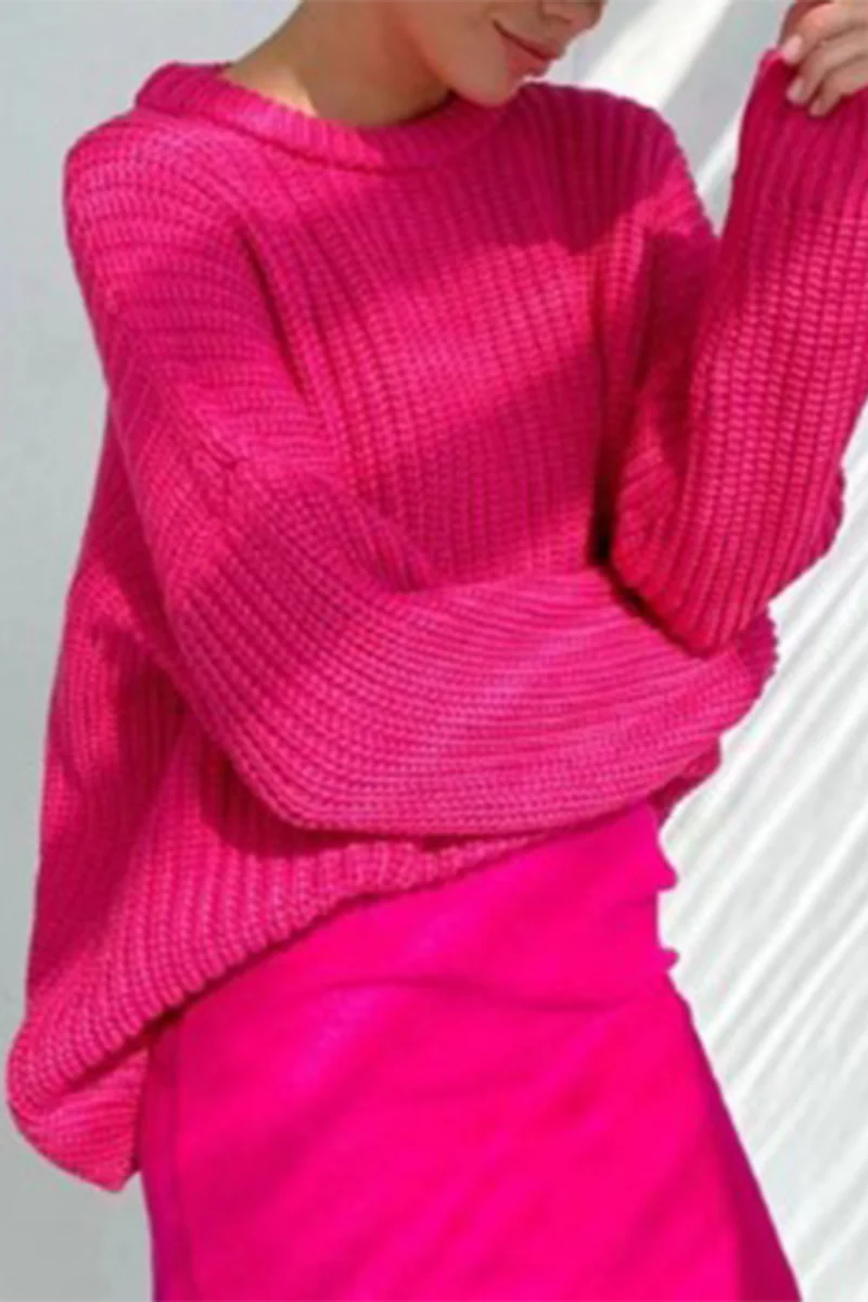 Casual Daily Weave O Neck Sweaters(7 Colors) - Panekey