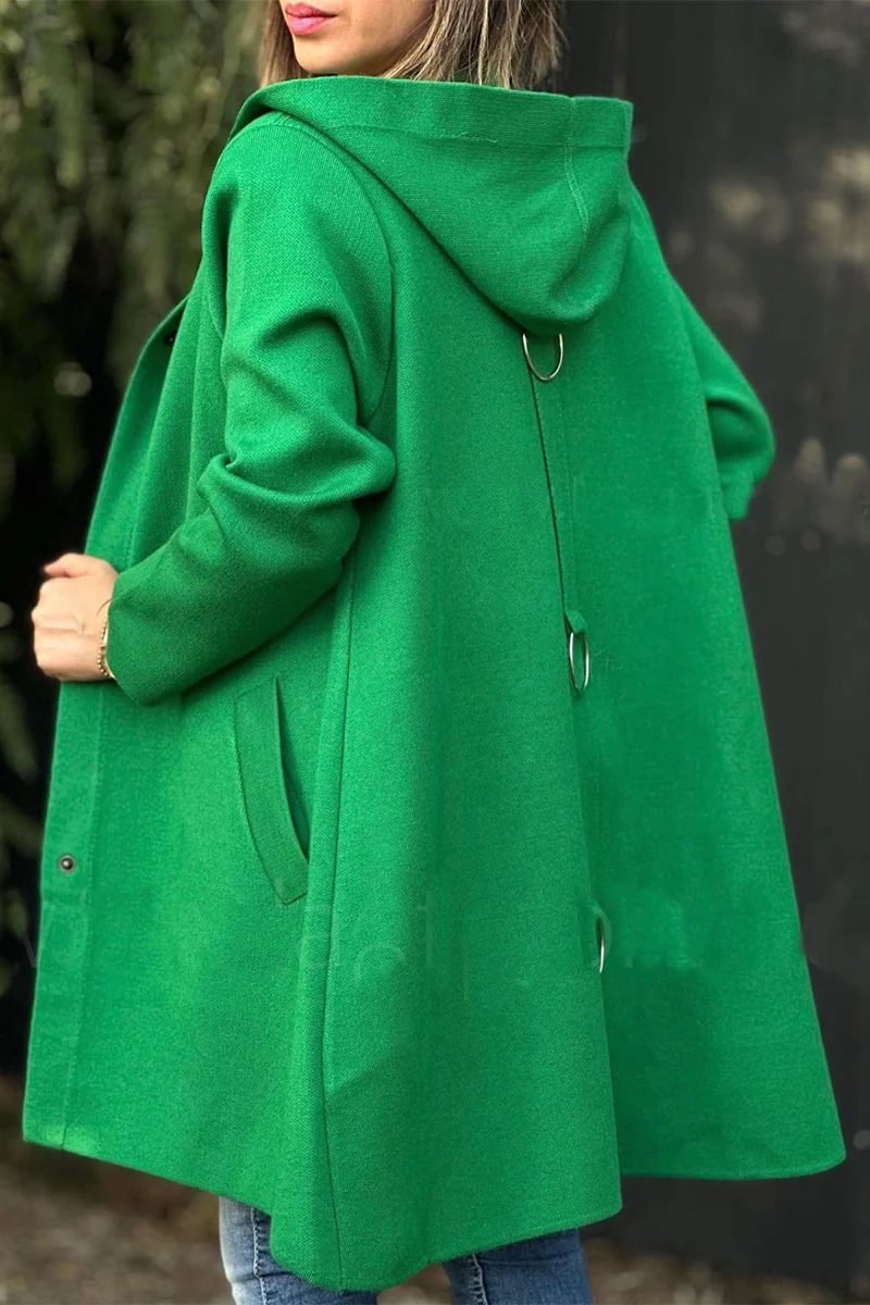 Casual Daily Pocket Buttons Hooded Outerwear(8 Colors) - Panekey