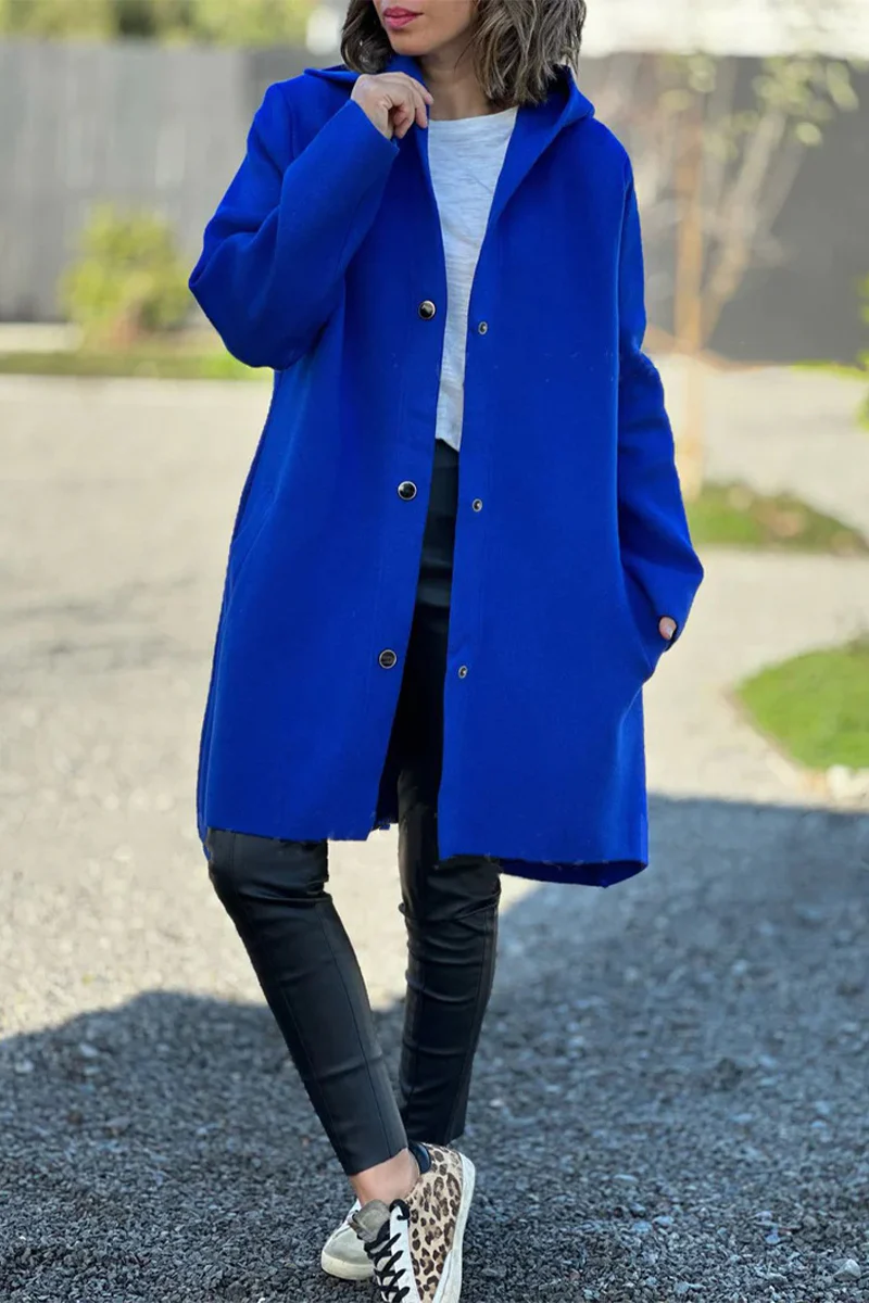 Casual Daily Pocket Buttons Hooded Outerwear(8 Colors) - Panekey