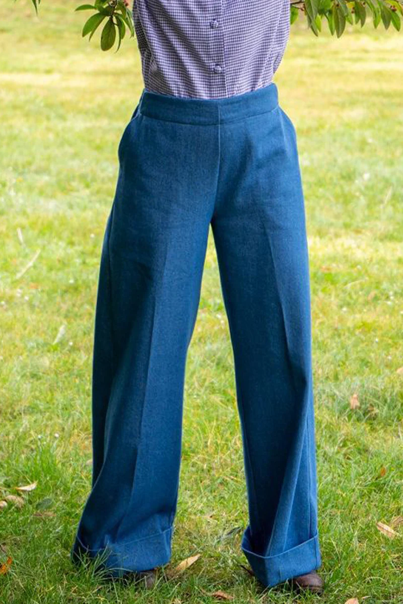 Casual Daily Solid Color Pocket Loose High Waist Straight Solid Color Bottoms - Panekey