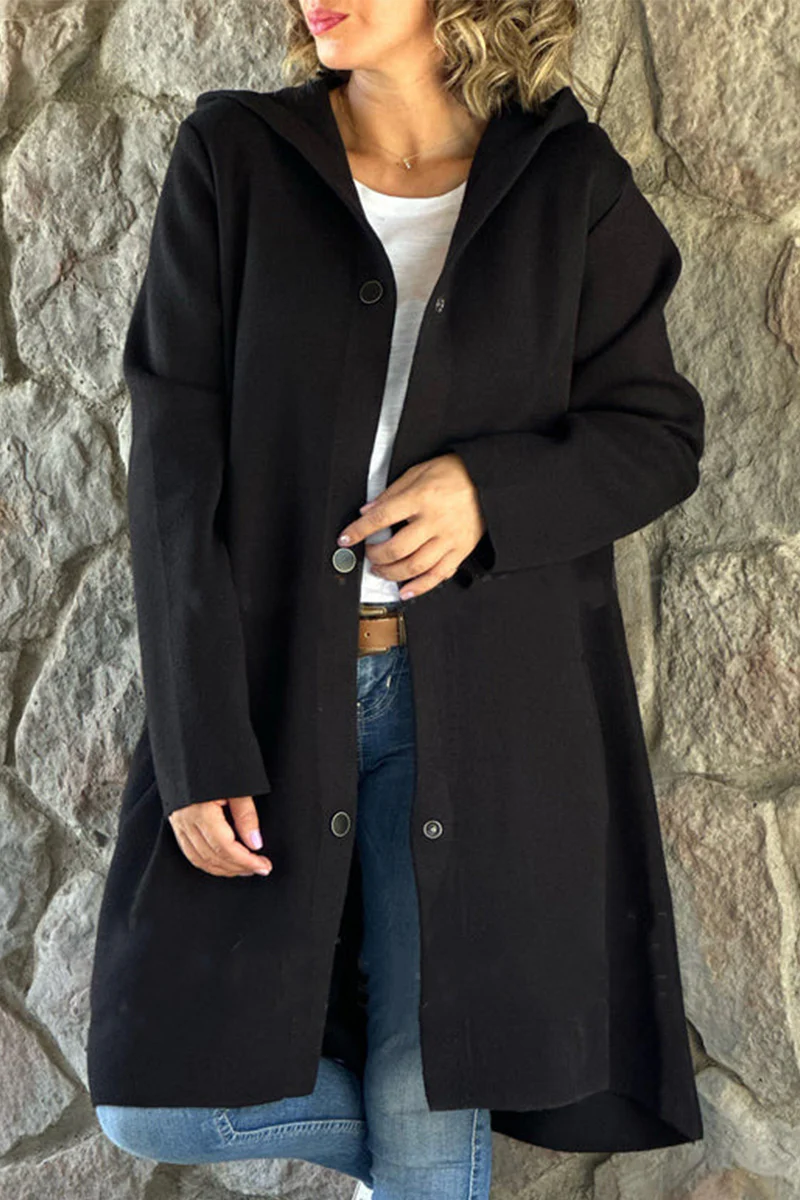 Casual Daily Pocket Buttons Hooded Outerwear(8 Colors) - Panekey